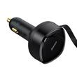 Baseus Set Incarcator Auto 30W, Enjoyment Series USB, cablu inclus max 75cm, 1 x Type-C max 5V/3A , 1x Lightning 5V/3A, Negru