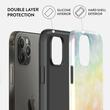 Husa iPhone 12 / 12 Pro Burga Dual Layer New Flame Rainbow