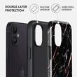 Husa iPhone 12 / 12 Pro Burga Dual Layer Rose Gold Marble