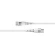 Mako Cablu Fast Charge PD 66W Type-C la Type-C, 1m, White (impletitura nylon)