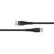Mako Cablu Fast Charge PD 66W Type-C la Type-C, 2m, Black (impletitura nylon)
