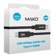 Mako Cablu Super Fast Charging 240W Type-C la Type-C, 2m, Black