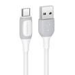 Usams Cablu Jelly Series Fast Charging USB la Type-C, 3A, 1m, Alb