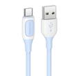Usams Cablu Jelly Series Fast Charging USB la Type-C, 3A, 1m, Albastru