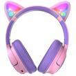 PowerLocus Casti pentru copii, Wireless, Bobo Cat Ears, Purple/Pink