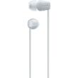 Sony Casti In-Ear WI-C100W Bluetooth Wireless Fast pair, microfon, Alb