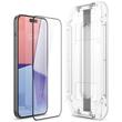 Spigen Folie Sticla Glass tR EZ Fit iPhone 15 set 2 buc, kit de montare, Black