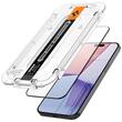 Spigen Folie Sticla Glass tR EZ Fit iPhone 15 Pro, set 2 buc, kit de montare, Black