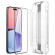 Spigen Folie Sticla Glass tR EZ Fit iPhone 15 Pro, set 2 buc, kit de montare, Black