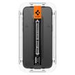 Spigen Folie Sticla Glass tR EZ Fit iPhone 15 Pro Max, set 2 buc, kit de montare, Black