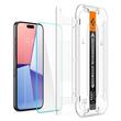 Spigen Folie Sticla Glass tR EZ Fit iPhone 15 Pro Max, set 2 buc, kit de montare, Transparent