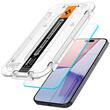 Spigen Folie Sticla Glass tR EZ Fit iPhone 15 Pro, set 2 buc, kit de montare, Transparent