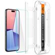 Spigen Folie Sticla Glass tR EZ Fit iPhone 15 Pro, set 2 buc, kit de montare, Transparent