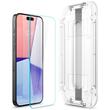 Spigen Folie Sticla Glass tR EZ Fit iPhone 15 Pro, set 2 buc, kit de montare, Transparent