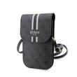 Guess Geanta pentru Telefon PU 4G Printed Stripes Negru