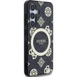 Guess Husa 4G Gold Electroplated Peony Pattern Samsung Galaxy S25 Negru