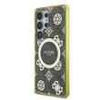 Guess Husa 4G Gold Electroplated Peony Pattern Samsung Galaxy S25 Ultra Maro