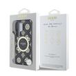 Guess Husa 4G Gold Electroplated Peony Pattern Samsung Galaxy S25 Ultra Negru