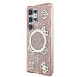 Guess Husa 4G Gold Electroplated Peony Pattern Samsung Galaxy S25 Ultra Roz