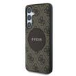 Guess Husa 4G Round Patch Classic Logo MagSafe Samsung Galaxy S25 Maro