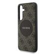 Guess Husa 4G Round Patch Classic Logo MagSafe Samsung Galaxy S25 Maro