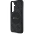 Guess Husa 4G Round Patch Classic Logo MagSafe Samsung Galaxy S25 Negru