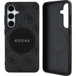 Guess Husa 4G Round Patch Classic Logo MagSafe Samsung Galaxy S25 Plus Negru