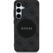 Guess Husa 4G Round Patch Classic Logo MagSafe Samsung Galaxy S25 Plus Negru