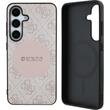 Guess Husa 4G Round Patch Classic Logo MagSafe Samsung Galaxy S25 Roz