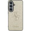 Guess Husa Fixed Glitter 4G Metal Logo Samsung Galaxy S26 Auriu