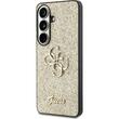 Guess Husa Fixed Glitter 4G Metal Logo Samsung Galaxy S26 Auriu