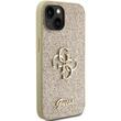 Guess Husa Fixed Glitter 4G Metal Logo iPhone 15 Auriu