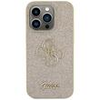 Guess Husa Fixed Glitter 4G Metal Logo iPhone 15 Pro Max Auriu