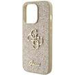 Guess Husa Fixed Glitter 4G Metal Logo iPhone 15 Pro Max Auriu
