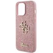 Guess Husa Fixed Glitter 4G Metal Logo iPhone 15 Pro Max Roz