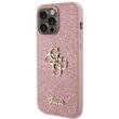 Guess Husa Fixed Glitter 4G Metal Logo iPhone 15 Pro Max Roz