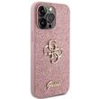 Guess Husa Fixed Glitter 4G Metal Logo iPhone 15 Pro Max Roz