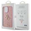 Guess Husa Fixed Glitter 4G Metal Logo iPhone 15 Pro Max Roz