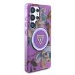 Guess Husa Glitter Flowers Triangle Buttons MagSafe Samsung Galaxy S25 Ultra Mov