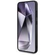 Guess Husa Grained Hot Stamp Peony Pattern Triangle MagSafe Samsung Galaxy S25 Negru
