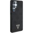 Guess Husa Grained Hot Stamp Peony Pattern Triangle MagSafe Samsung Galaxy S25 Ultra Negru