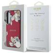 Guess Husa Grained Printed Flower Pattern MagSafe Samsung Galaxy S25 Fuchsia
