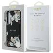 Guess Husa Grained Printed Flower Pattern MagSafe Samsung Galaxy S25 Negru
