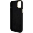 Guess Husa Liquid Silicone 4G Strass Metal Logo iPhone 15 Negru