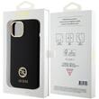 Guess Husa Liquid Silicone 4G Strass Metal Logo iPhone 15 Negru