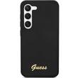 Guess Husa Liquid Silicone Metal Logo Samsung Galaxy S23 Negru