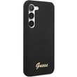 Guess Husa Liquid Silicone Metal Logo Samsung Galaxy S23 Negru