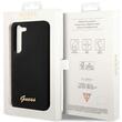 Guess Husa Liquid Silicone Metal Logo Samsung Galaxy S23 Negru