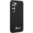 Guess Husa Liquid Silicone Metal Logo Samsung Galaxy S23 Plus Negru