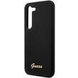 Guess Husa Liquid Silicone Metal Logo Samsung Galaxy S23 Plus Negru